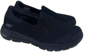 Skechers GO WALK 5 Black Slip-On Walking Ultra Go BBK Men's 9.5 Pre-Owned